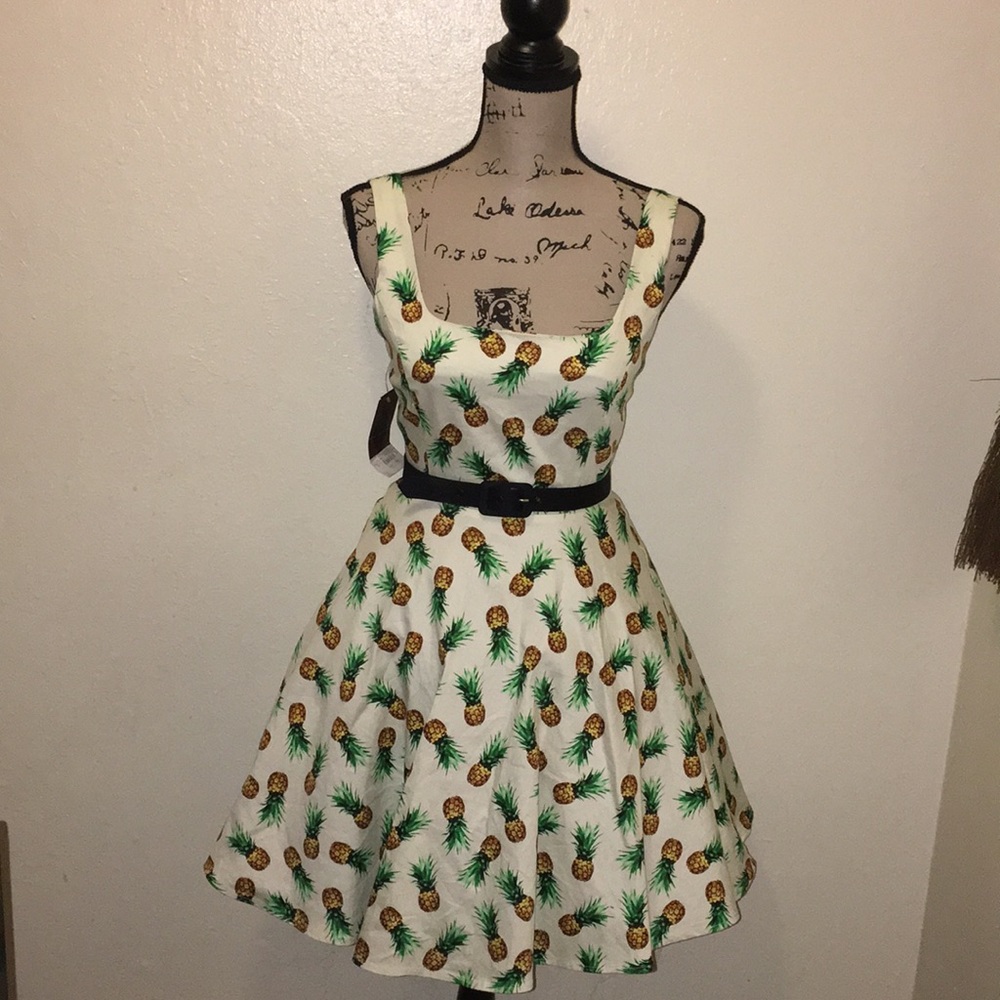 Pinup dress, rockabilly, party dress, above knee